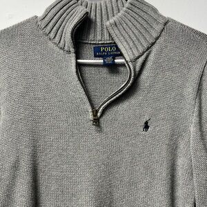 Polo by Ralph Lauren Men's Gray Zip-Up Sweater